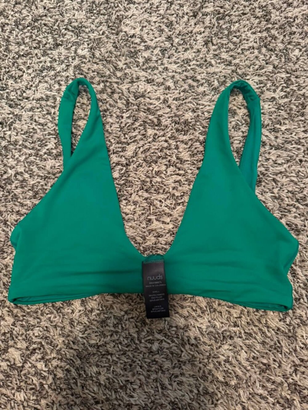 NWT Nuuds plunge bikini top size small